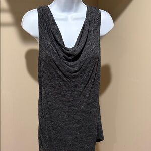 Banana Republic Charcoal Drape Neck Tank Top